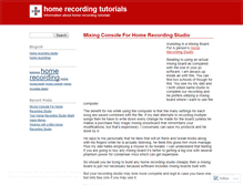 Tablet Screenshot of homerecordingtutorials.wordpress.com