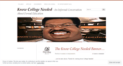 Desktop Screenshot of knowcollegeneeded.wordpress.com