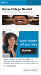 Mobile Screenshot of knowcollegeneeded.wordpress.com