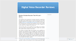 Desktop Screenshot of digitalrecordersreview.wordpress.com