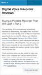 Mobile Screenshot of digitalrecordersreview.wordpress.com