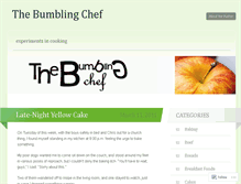 Tablet Screenshot of bumblingchef.wordpress.com