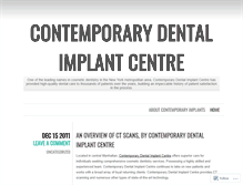 Tablet Screenshot of contemporaryimplants.wordpress.com