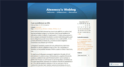 Desktop Screenshot of alexescu.wordpress.com