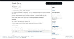 Desktop Screenshot of jinginkorea.wordpress.com