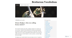 Desktop Screenshot of bestiarumvocabulum.wordpress.com