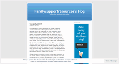 Desktop Screenshot of familysupportresources.wordpress.com