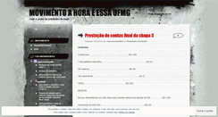 Desktop Screenshot of movimentoahoraeessaufmg.wordpress.com