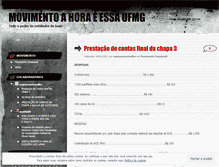 Tablet Screenshot of movimentoahoraeessaufmg.wordpress.com