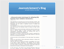 Tablet Screenshot of jeannotclement.wordpress.com