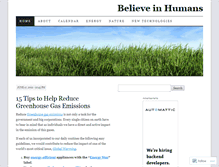 Tablet Screenshot of believeinhumans.wordpress.com