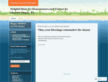 Tablet Screenshot of chestercountylifestyles.wordpress.com