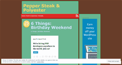 Desktop Screenshot of peppersteakandpolyester.wordpress.com