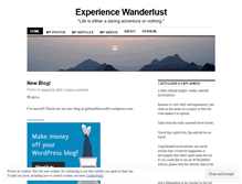 Tablet Screenshot of experiencewanderlust.wordpress.com