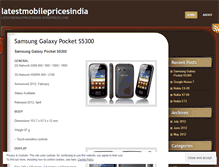 Tablet Screenshot of latestmobilepricesindia.wordpress.com