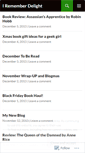 Mobile Screenshot of irememberdelight.wordpress.com