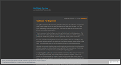 Desktop Screenshot of golfballsreview2010.wordpress.com