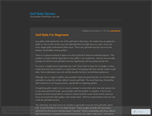 Tablet Screenshot of golfballsreview2010.wordpress.com