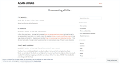 Desktop Screenshot of adamjonas.wordpress.com