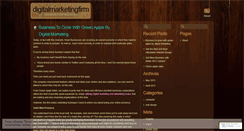 Desktop Screenshot of digitalmarketingfirm.wordpress.com