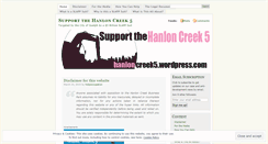Desktop Screenshot of hanloncreek5.wordpress.com