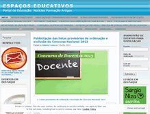 Tablet Screenshot of espacoseducativos.wordpress.com