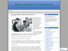 Tablet Screenshot of barelyawakeinfrogpajamas.wordpress.com