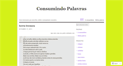 Desktop Screenshot of consumindopalavras.wordpress.com