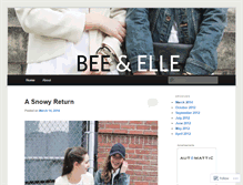 Tablet Screenshot of beeandelle.wordpress.com