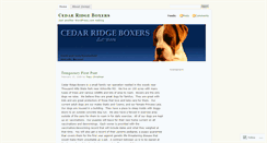 Desktop Screenshot of cedarridgeboxers.wordpress.com