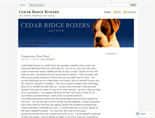 Tablet Screenshot of cedarridgeboxers.wordpress.com