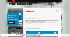 Desktop Screenshot of planetcommonsense.wordpress.com