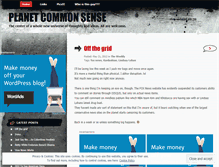 Tablet Screenshot of planetcommonsense.wordpress.com