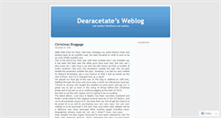 Desktop Screenshot of dearacetate.wordpress.com