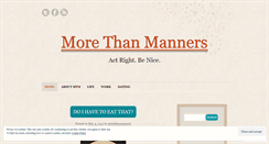 Desktop Screenshot of morethanmanners.wordpress.com