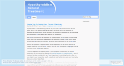 Desktop Screenshot of hypothyroidismnaturaltreatment.wordpress.com