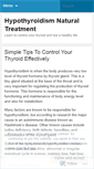 Mobile Screenshot of hypothyroidismnaturaltreatment.wordpress.com