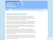 Tablet Screenshot of hypothyroidismnaturaltreatment.wordpress.com