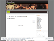 Tablet Screenshot of moreofus.wordpress.com