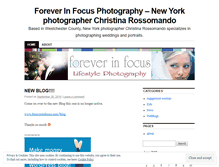 Tablet Screenshot of foreverinfocus.wordpress.com