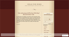 Desktop Screenshot of ideasforhome.wordpress.com