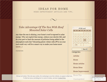 Tablet Screenshot of ideasforhome.wordpress.com