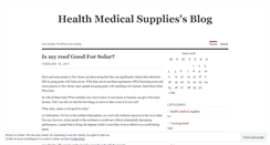 Desktop Screenshot of healthmedicalsupplies.wordpress.com
