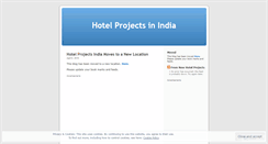 Desktop Screenshot of hotelprojectsindia.wordpress.com