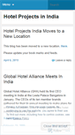 Mobile Screenshot of hotelprojectsindia.wordpress.com