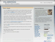 Tablet Screenshot of palabrerias.wordpress.com