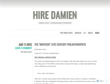 Tablet Screenshot of damiencurrie.wordpress.com