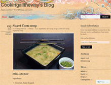 Tablet Screenshot of cookingalltheway.wordpress.com