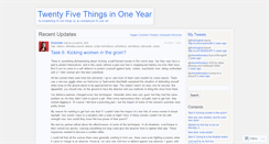 Desktop Screenshot of 25things1year.wordpress.com