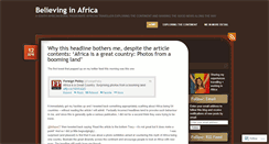 Desktop Screenshot of believinginafrica.wordpress.com